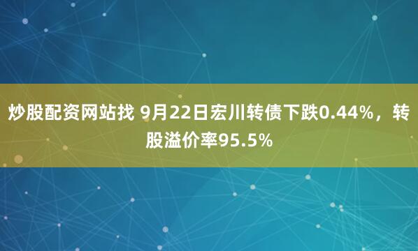 炒股配资网站找 9月22日宏川转债下跌0.44%，转股溢价率95.5%